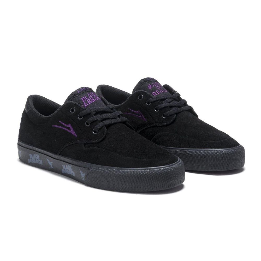 LaKai Riley 3 Black/Purple Skate Shoes Womens | Australia VC2-9884